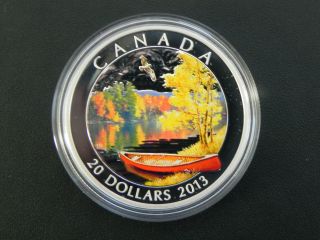 2013 Fine 1 Oz Silver Canada Autumn Bliss $20 Twenty Dollar Coin photo