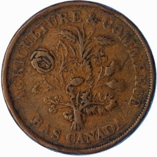 1838 Agriculture And Commerce Banque Du Peuple Montreal Token Lc - 5a5 photo