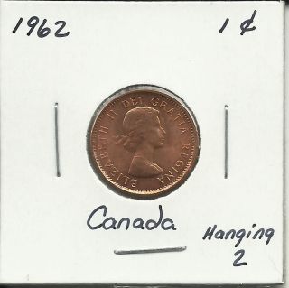 1962 Canadian 1 Cent Hanging 2 (10207) photo
