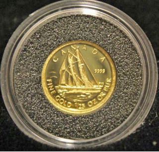2012 50 Cent Gold 1/25oz 99.  99% Pure The Bluenose At photo