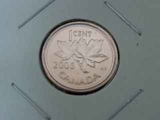 2006p Ms Unc Canadian Canada Maple Leaf Penny One 1 Cent Steel Cps Magnetic photo