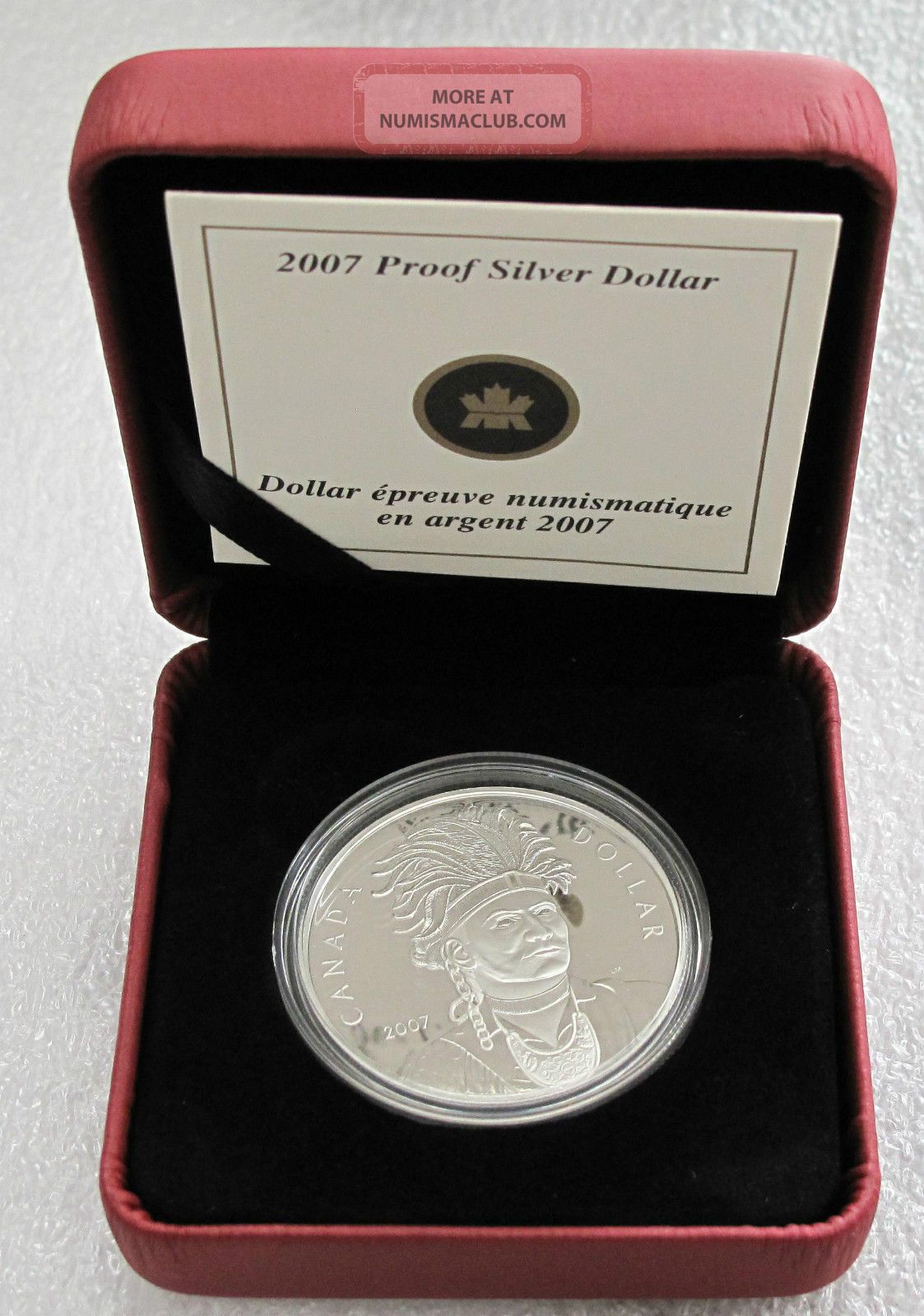 2007 Canada 925 Silver $1 Dollar Thayendanegea 1742 - 1807 Proof Low 1723 Coins: Canada photo