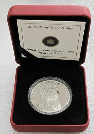 2007 Canada 925 Silver $1 Dollar Thayendanegea 1742 - 1807 Proof Low 1723 photo