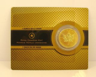 2009 Canadian.  99999 Fine Gold 1 Oz Maple Leaf Canadian Rare Coin photo