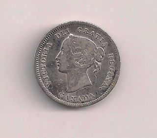 1900 Canada Victoria 92.  5% Sterling Silver (5) Five Cents photo