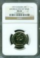 1977 Canada 25 Cents Ngc Ms - 68 Solo Finest Graded Rare Coins: Canada photo 1