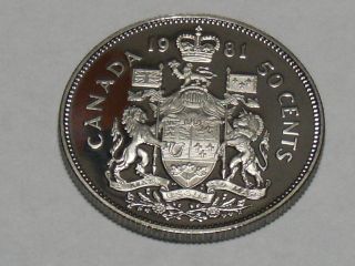 1981 Canadian Fifty Cent Coin (proof) 2684a photo