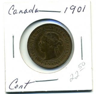 Canada Large Cent 1901,  Au photo