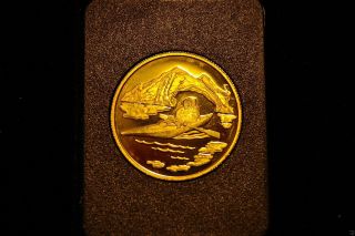 Canada $100 Gold Coin 22kt 1980 Inuc In Kayac - Iceberg photo