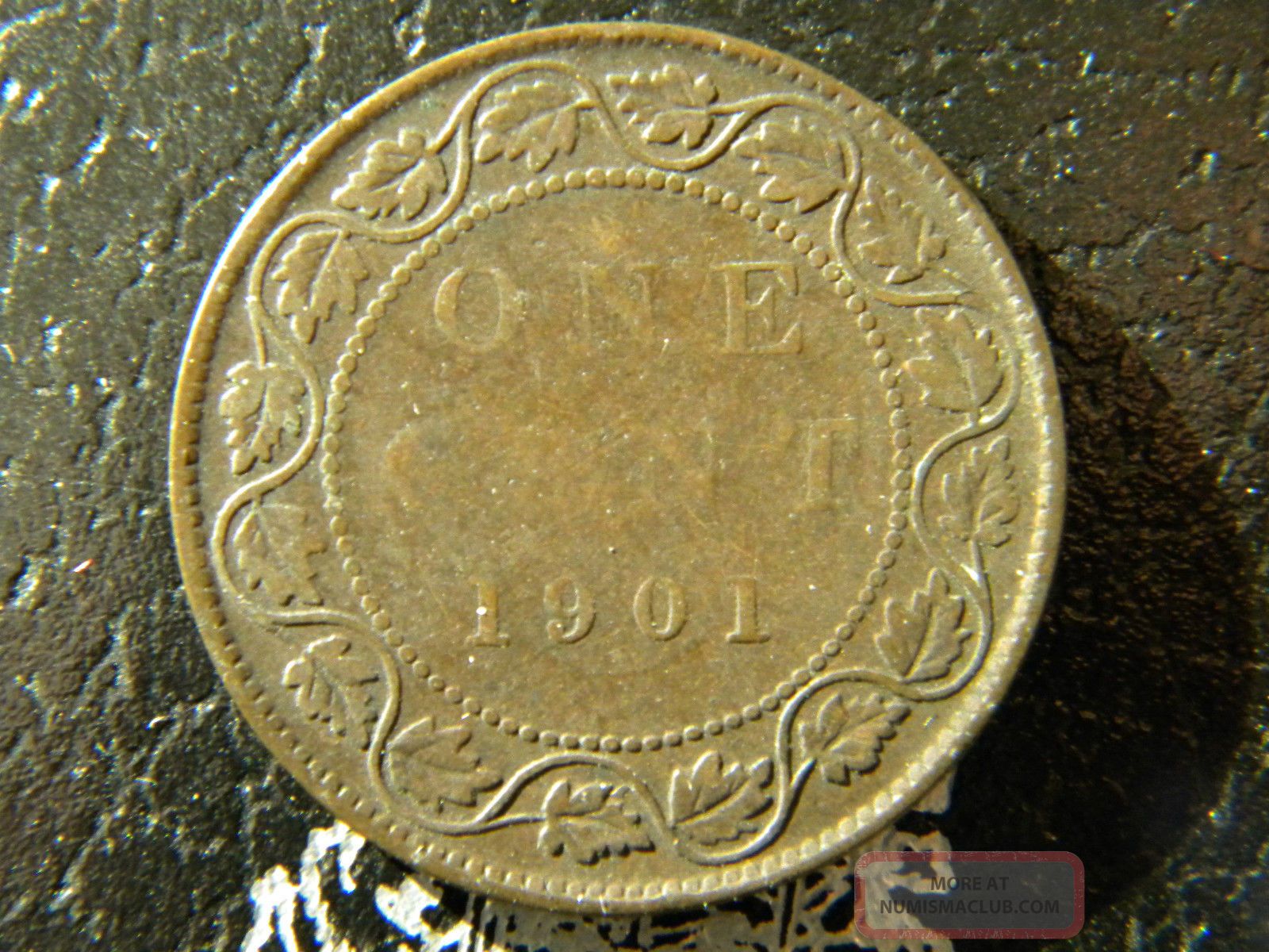 1901 Canadian One Cent 1 Victoria 1901-canadian-one-cent-1-victoria