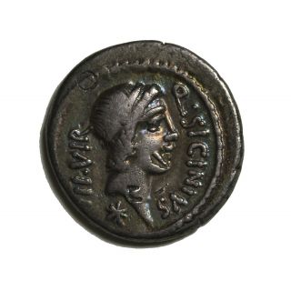 Q.  Sicinius & C.  Coponius 49 Bc Ar Denarius Military With Pompey Syd.  939 photo