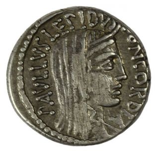 Rare Paullus Aemilius Lepidus Ar Denarius 55 Bc Roman Republic Pavlvs Variety photo