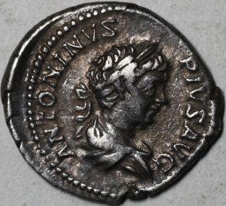 Boy Emperor Caracalla Dated Silver Denarius Roma 203 Ad Roma Reverse Coin photo