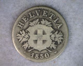 Switzerland 20 Rappen 1850 Swiss Coin (37) photo