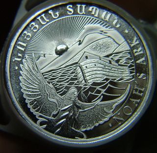 2012 Armenian 1 Oz.  Silver Noah ' S Ark Coin - Rrcc photo