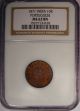 1871 India Portuguese 10 Reis 10r - Ngc Ms62 - Rare Bu Uncirculated Coin India photo 1