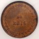 1871 India Portuguese 10 Reis 10r - Ngc Ms62 - Rare Bu Uncirculated Coin India photo 3