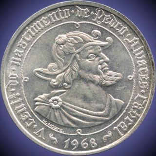 1968 Portugal 50 Escudos Silver Coin (18 Grams.  650 Silver) (no Tax) photo