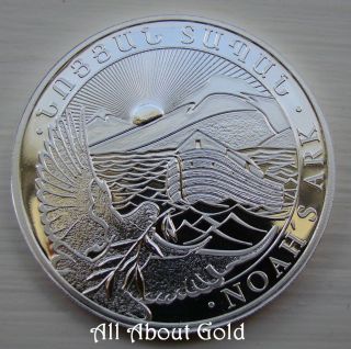 Silver Coin 1 Oz 2014 Armenia Armenian Noah ' S Ark.  999 Fine Mirror Dove Face Bu photo
