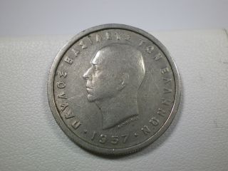 Greece 1957 2 Drachma Coin photo