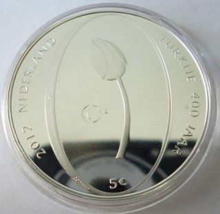 Netherlands 5 Euro 2012 Silver Coin Proof Diplomatic Relations With Turkey photo