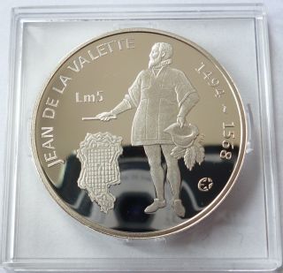 Malta 5 Liri Lm 2007 Silver Coin Proof Jean De La Valette Appointed Grand Master photo