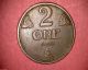 1951 Norway 2 Ore Coin Europe photo 2