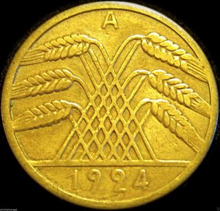 ♡ Germany - German Weimar Republic - 1924a 10 Rentenpfennig Coin - S&h Discounts photo