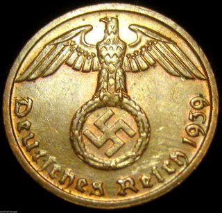 German Third Reich - Reichspfennig Coin - 1939d photo