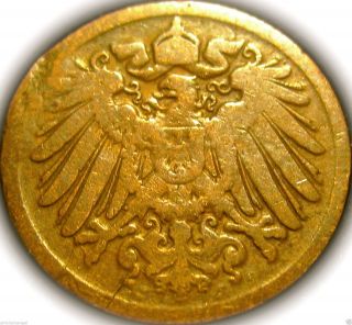 ♡ Germany - German Empire 1895j Pfennig Coin - Grade photo