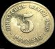 ♡ Germany - German Empire 1899g 5 Pfennig Coin - Rare - 100 Years & Older Coins: World photo 1