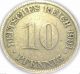 Germany - The German Empire - German 1901g 10 Pfennig Coin - Rare - 100+ Years Old Germany photo 1