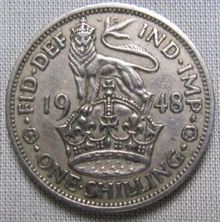 Great Britain 1948 - One Shilling - George Vi - English Crest photo