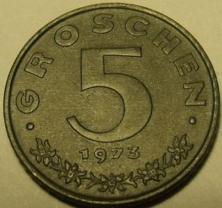 Proof Austria 1973 5 Groschen Zinc Coin We Have Proofs photo