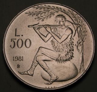 San Marino 500 Lire 1981 - Silver - Virgil ' S Death.  - Unc photo
