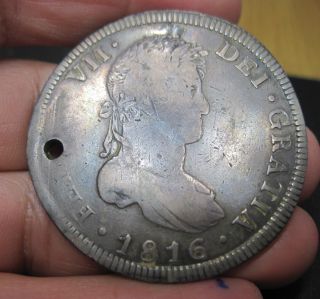1816 Ng - M (nueva - Guatemala) 8 Reales (silver) - - - - - - - - - - photo