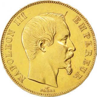 Second Empire,  50 Francs Or Napoléon Iii Tête Nue photo