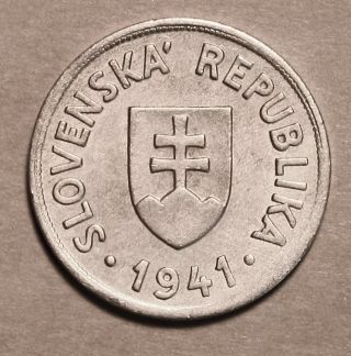 Slovakia 50 Halierov 1941 Almost Uncirculated Coin photo