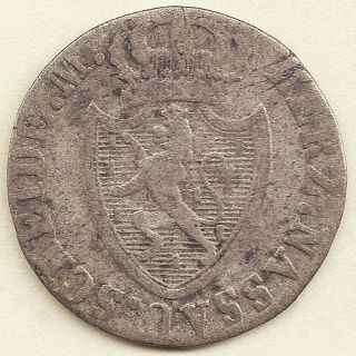 Nassau 3 Kreuzer Silver 1822 photo