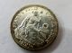 Rare Uncirculated 1903 Struck Over 93 Peru Lima 1/2 Silver Dinero Coin South America photo 1
