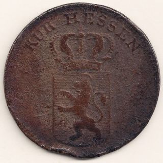 Hesse - Cassel 1 Kreuzer Copper 1828 photo