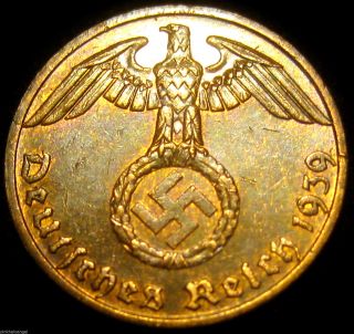 German Third Reich - Reichspfennig Coin - 1939f photo