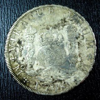 Indochine Period Mexico 1770 Mo Fm 8 Reals 26.  64gr.  Guarantee photo