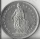 1973 Swiss 2 Francs.  Circulated,  Au.  Coin. Europe photo 1