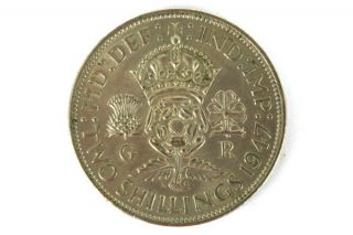 Two Shillings Great Britain 1947 George Vi photo