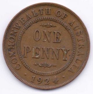 1924 Australia Penny That Is Extra Fine photo