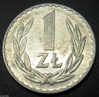 Poland 1 Zloty Coin 1974 Y 49.  1 Reg.  With Tracking Number photo