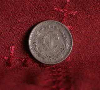 Mexico 1 Centavo 1939 Bronze World Coin Eagle Wreath Km415 One Cent Details photo