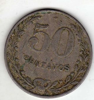 Colombia,  Leprosarium Leper Colony 50 Centavos 1921 
