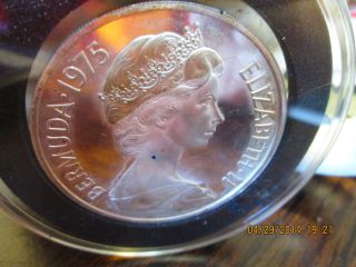 Bermuda - 25 Dollars - Proof - 1975 - Silver - 48 Mm Coin photo